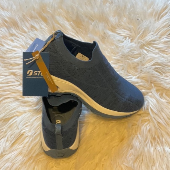 STQ Arch Support Advanced Slip Resistant Women’s Blue Walking Shoes Size 10.5 - Picture 8 of 13